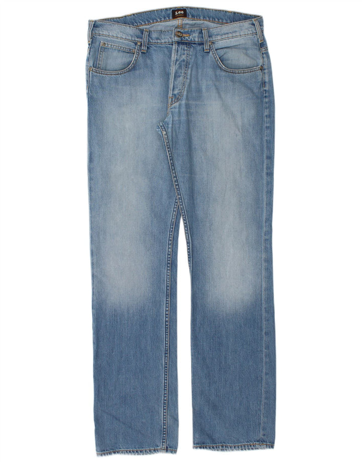 Męskie jeansy Lee Knox Straight W34 L34 Niebieskie, bawełniane