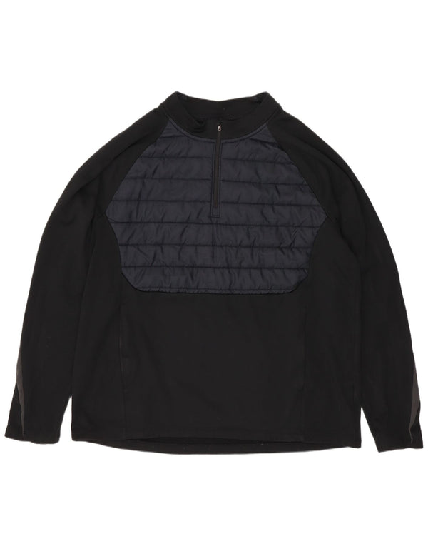Męski dres Nike Therma-Fit z zamkiem błyskawicznym na szyi, XL, czarny, sportowy