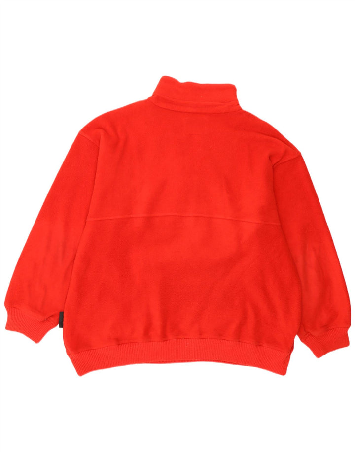 Męski sweter polarowy Silvy z zamkiem błyskawicznym, duży, czerwony, poliester Fair Isle