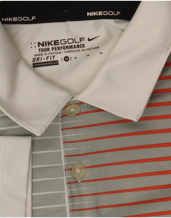 Męska koszulka polo Nike Dri Fit w średnie szare paski