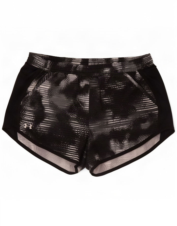 Damskie spodenki sportowe Under Armour z abstrakcyjnym wzorem UK 10, małe, czarne