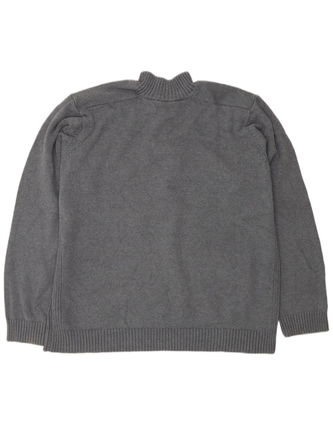 Niebieski męski sweter Marks & Spencer z guzikami pod szyją, 2XL, szary