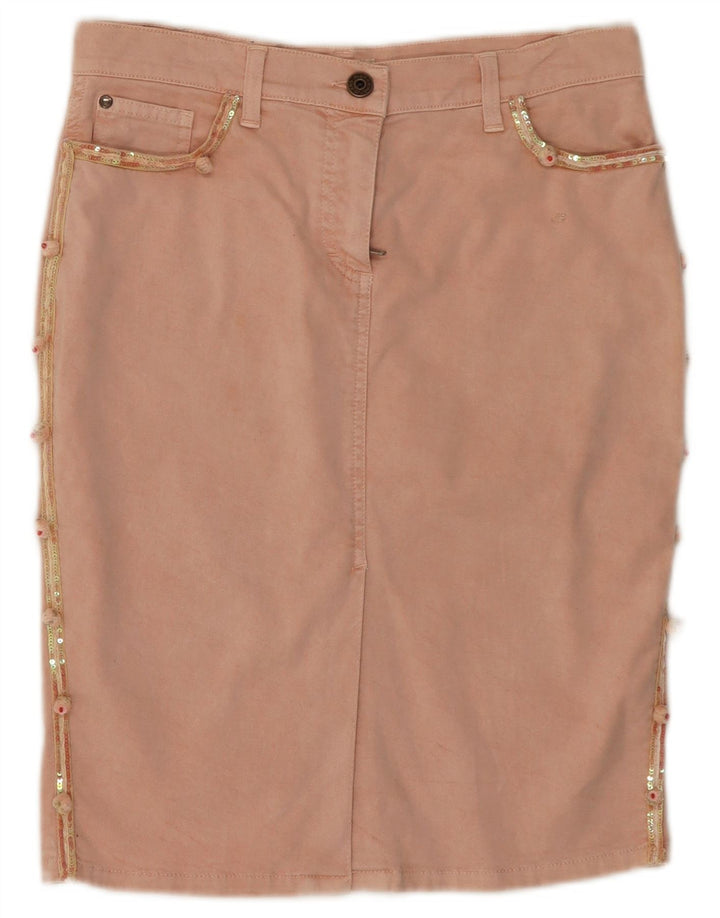 Damska spódnica dżinsowa Blumarine IT 42 Medium W30 Różowa bawełna