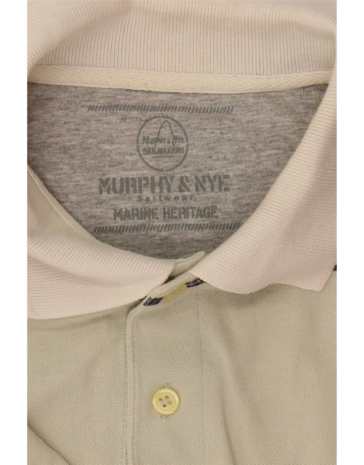 Męska koszulka polo Murphy & Nye 2XL, beżowa, bawełniana w paski