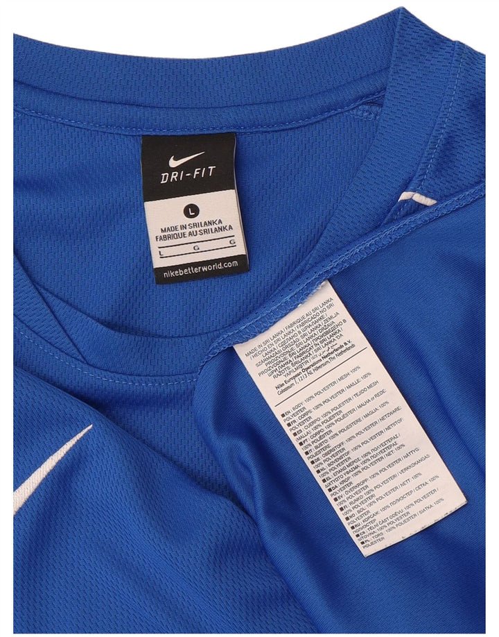 Męski T-shirt Nike Dri Fit, duży, niebieski, poliester