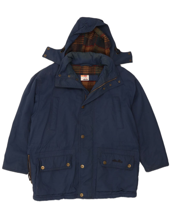 Ellesse Mens Hooded Loose Fit Windbreaker Jacket UK 36 Small Navy Blue