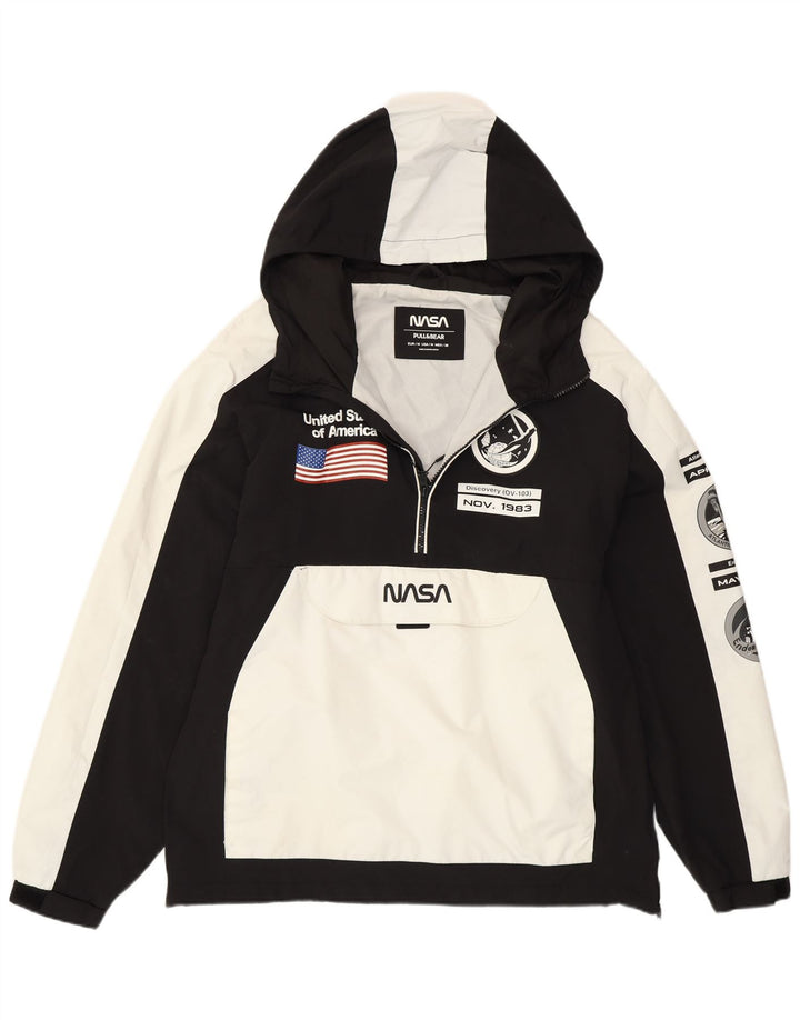 Męska kurtka Anorak Pull & Bear Nasa Graphic UK 38 w kolorze średniej bieli