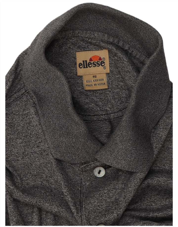 Męska koszulka polo Ellesse, mała, szara, bawełniana w plamki
