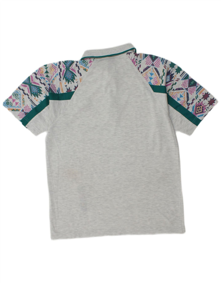 Męska koszulka polo Lotto, średnioszara, geometryczna