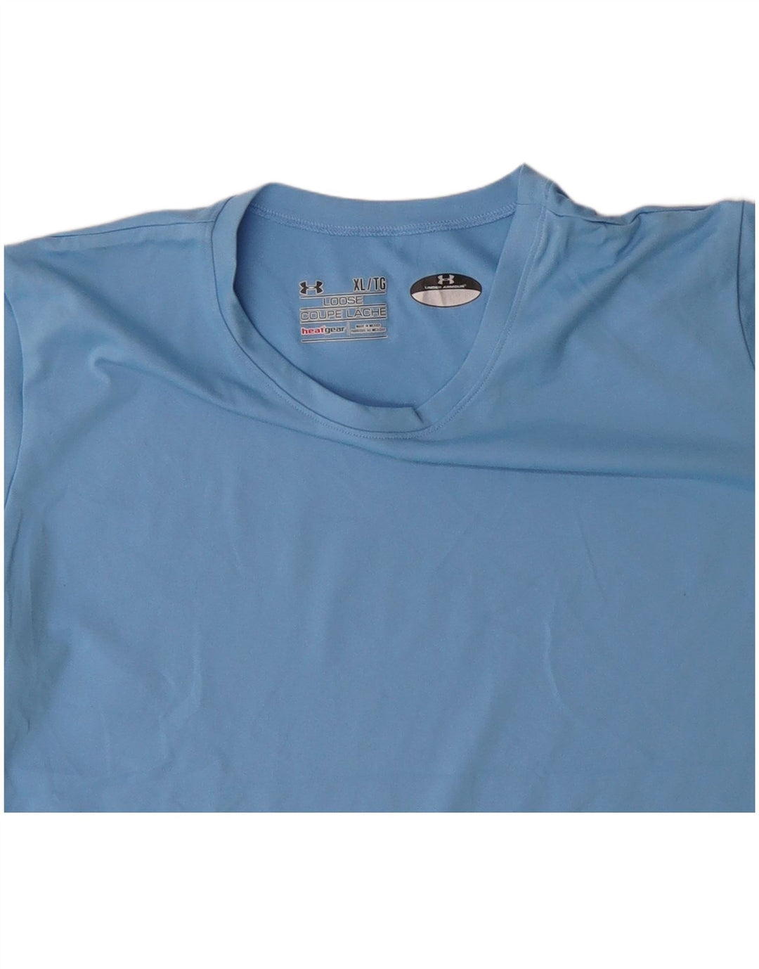 Damska koszulka t-shirt UNDER ARMOUR Heat Gear UK 18 XL, niebieska, poliester