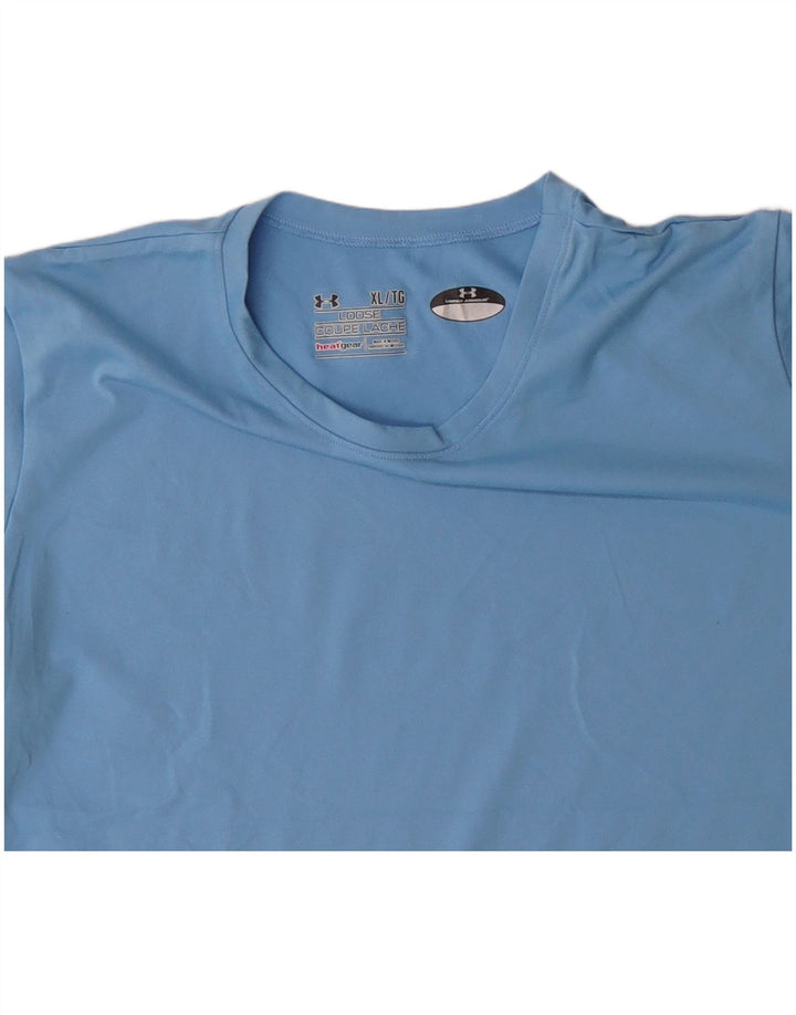 Damska koszulka t-shirt UNDER ARMOUR Heat Gear UK 18 XL, niebieska, poliester