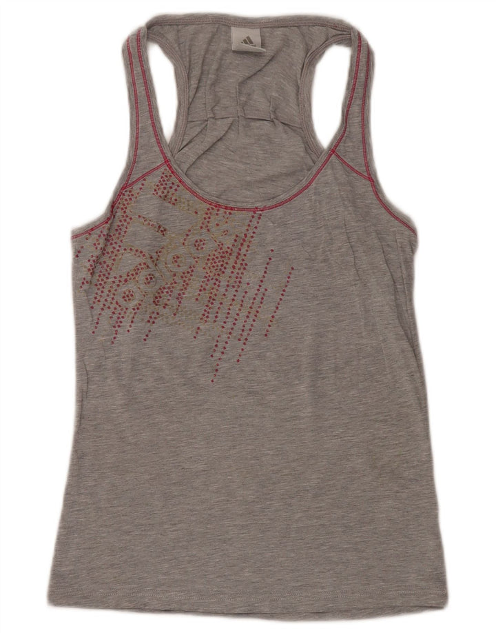 Damska kamizelka graficzna Adidas Top UK 12 Medium Grey Flecked