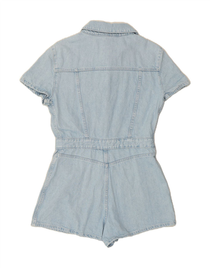 ZARA Womens Denim Playsuit UK 16 Large  Blue Vintage Zara and Second-Hand Zara from Messina Hembry 