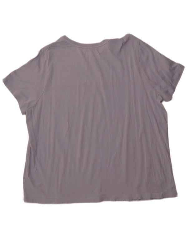 Damska koszulka z grafiką TOMMY HILFIGER Top UK 24 4XL Niebieska bawełna