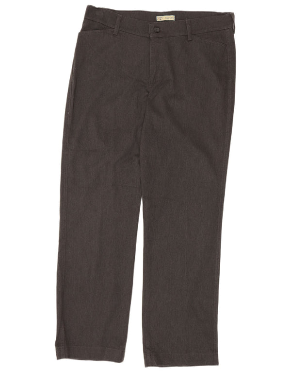 Damskie proste spodnie Lee Easy Care US 16 XL W36 L34 Szara bawełna