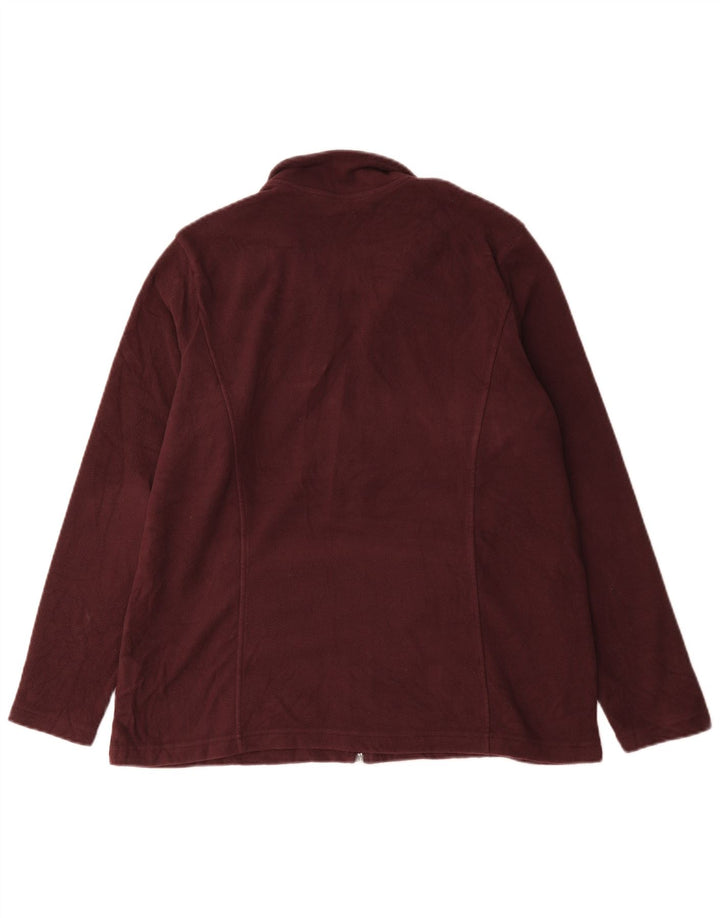 Marks & Spencer Damska kurtka polarowa oversize UK 18 XL, bordowy poliester