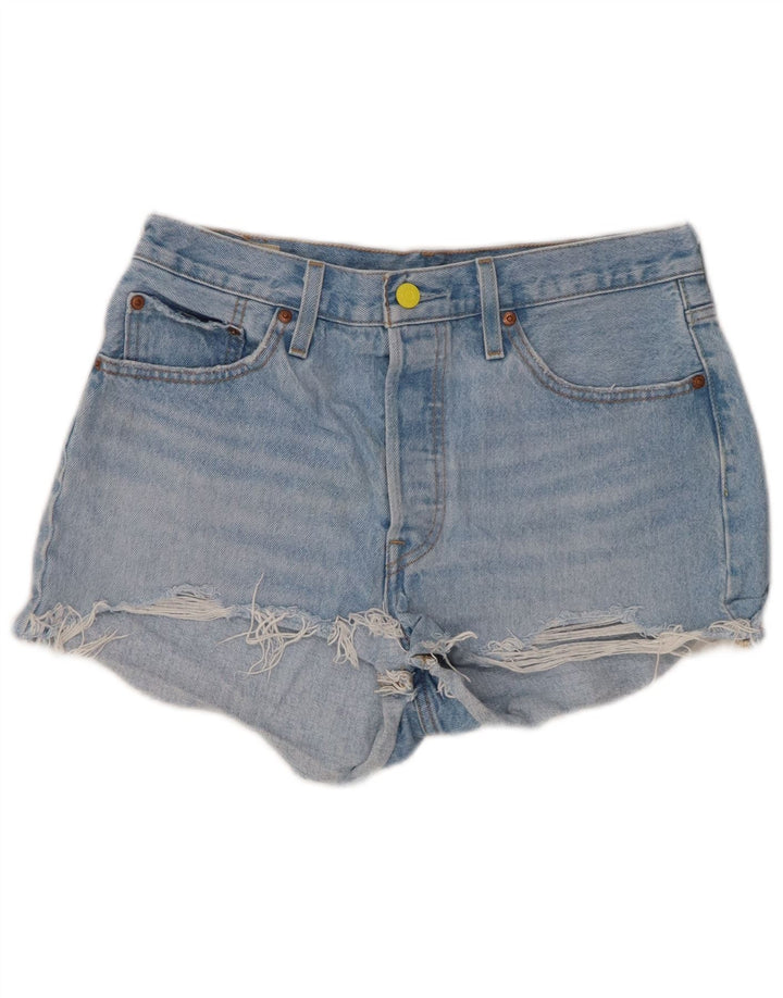 Damskie spodenki jeansowe LEVI'S 501 W29 Średnioniebieskie, bawełniane