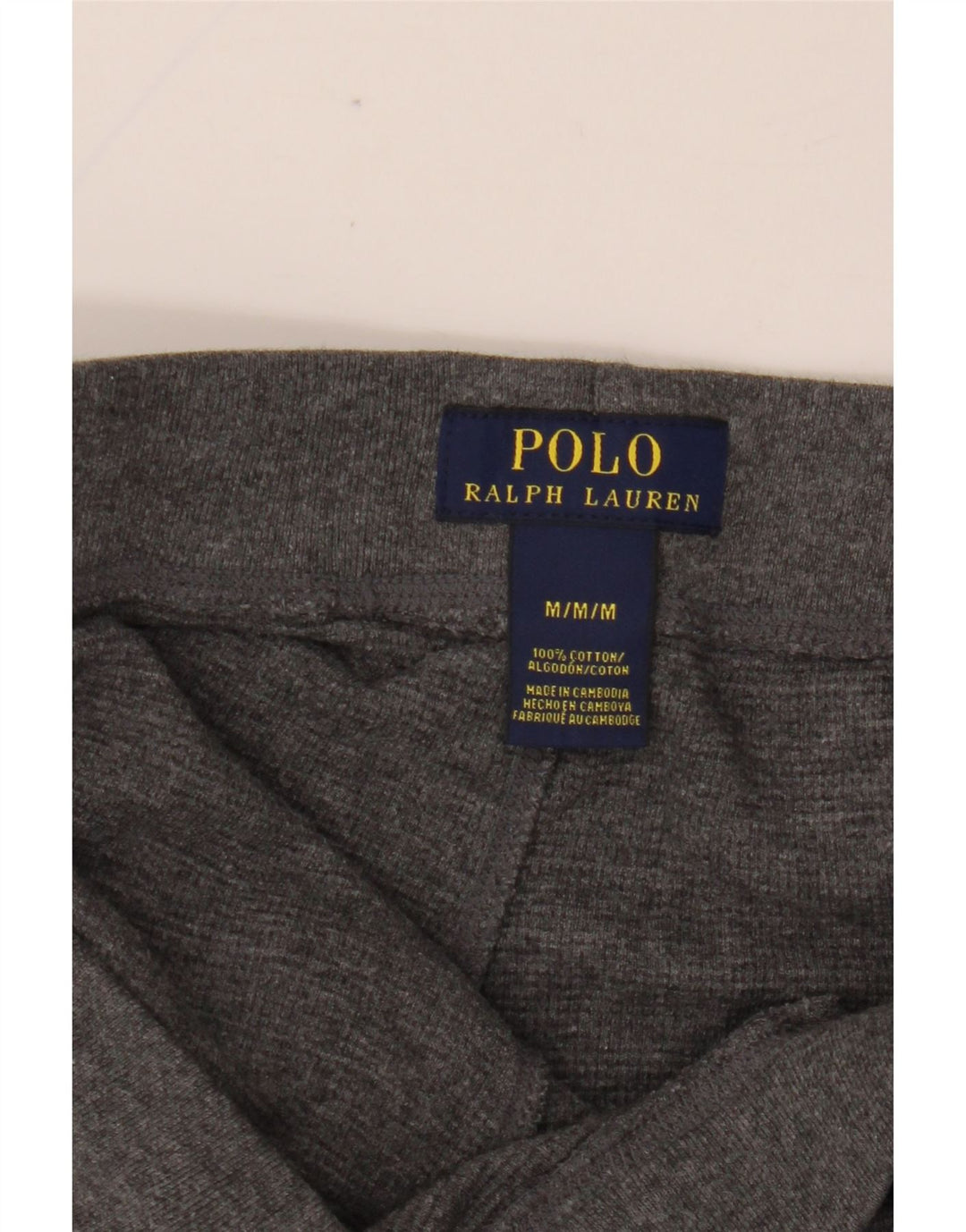 POLO RALPH LAUREN Męskie spodnie dresowe, średnioszare, bawełniane