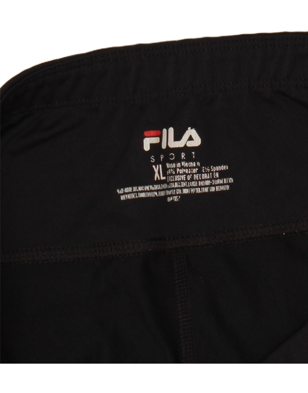 Damskie legginsy Capri Fila UK 18 XL, czarny poliester z blokami kolorów
