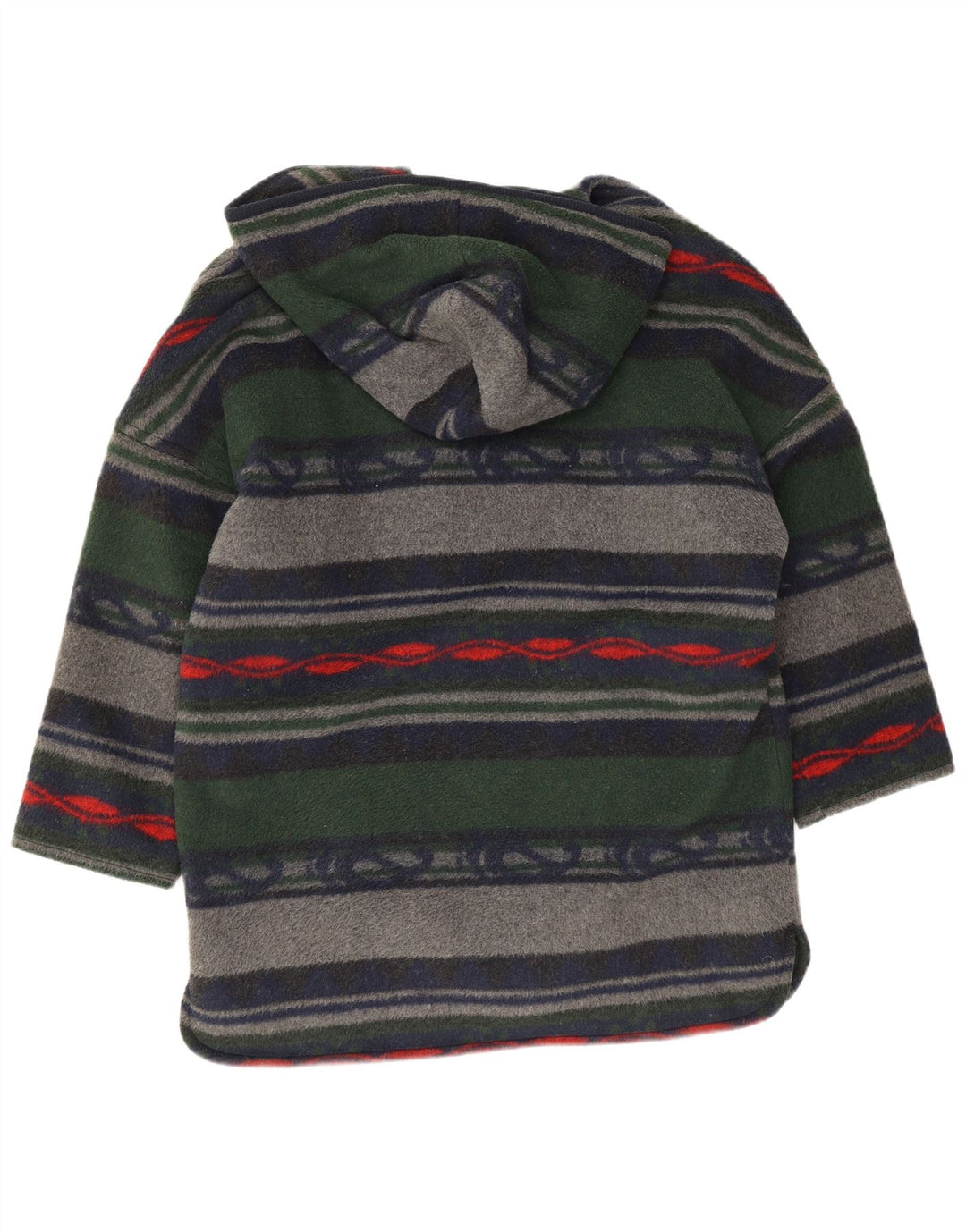 Vintage damski płaszcz oversize UK 16, duży, wielobarwny akryl w paski