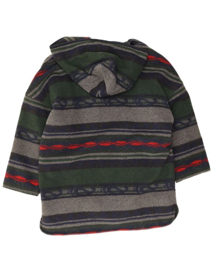 Vintage damski płaszcz oversize UK 16, duży, wielobarwny akryl w paski