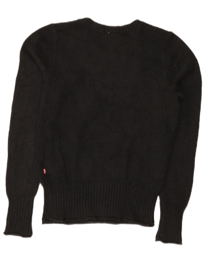 Damski sweter Levi's z dekoltem w łódkę UK 10, mały, czarny poliamid