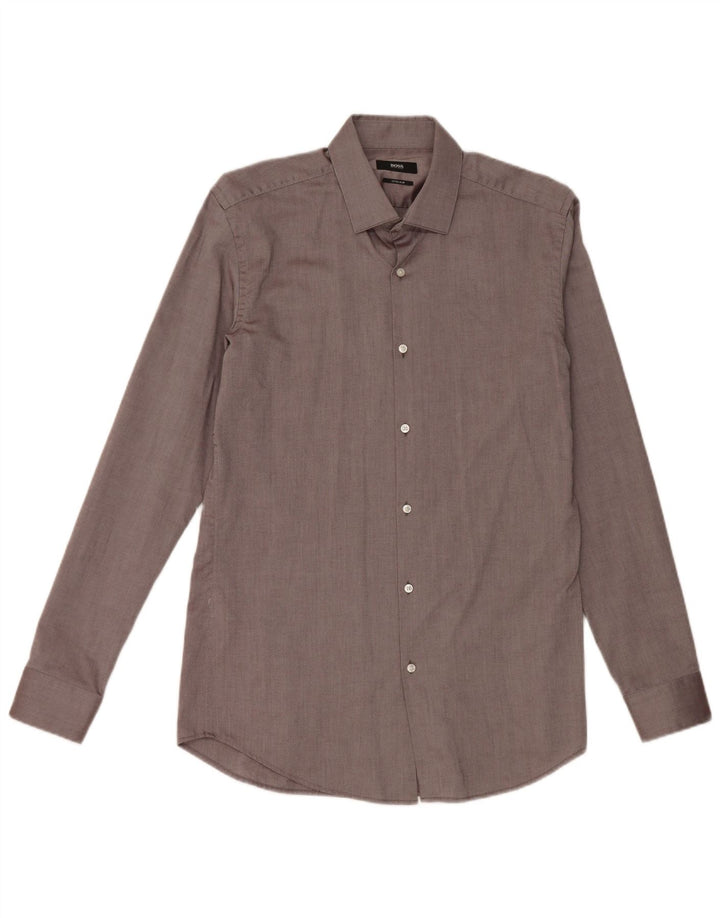 Koszula męska Hugo Boss Extra Slim Fit, rozmiar 40 15 1/2, średnia szara bawełna