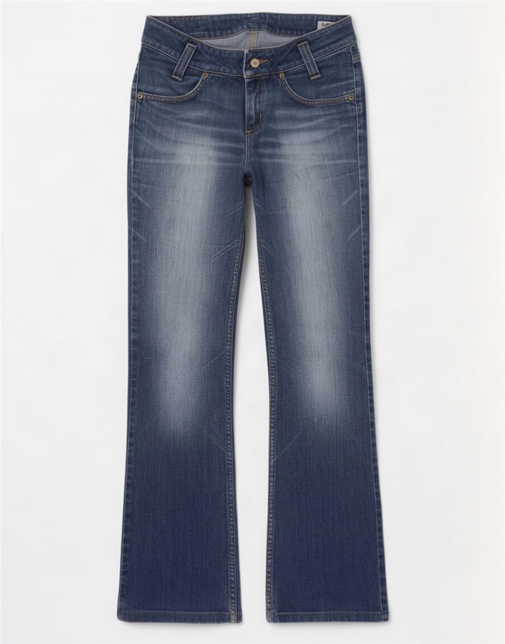 Damskie jeansy Leeola Bootcut W30 L35, niebieskie, bawełniane