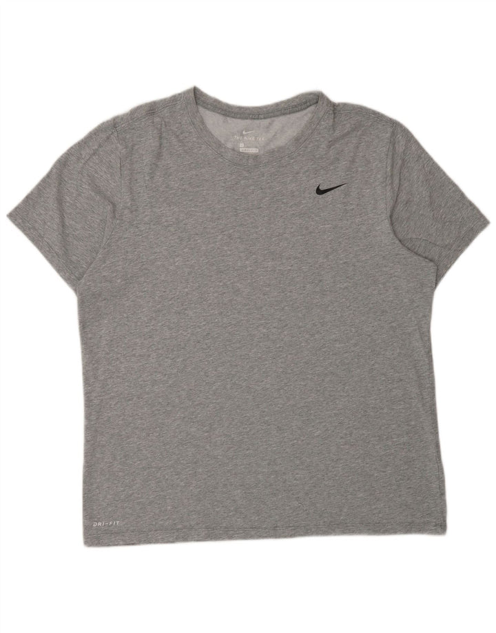 Męski T-shirt NIKE Dri Fit, duży, szary