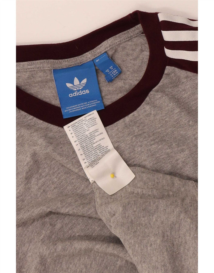 Męska koszulka Adidas Top Medium Grey Colorblock Cotton