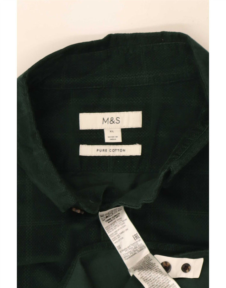 Marks & Spencer Koszula męska XL, bawełniana w zieloną kratkę