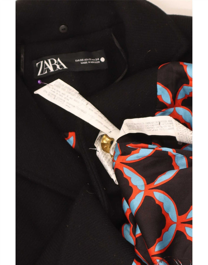 Płaszcz damski Zara UK 6 XS, czarny, wełniany