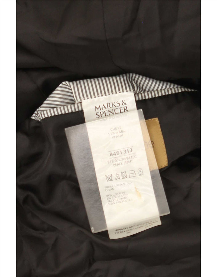 Marks & Spencer Męska marynarka zapinana na 2 guziki, UK 46 XL, czarna bawełna