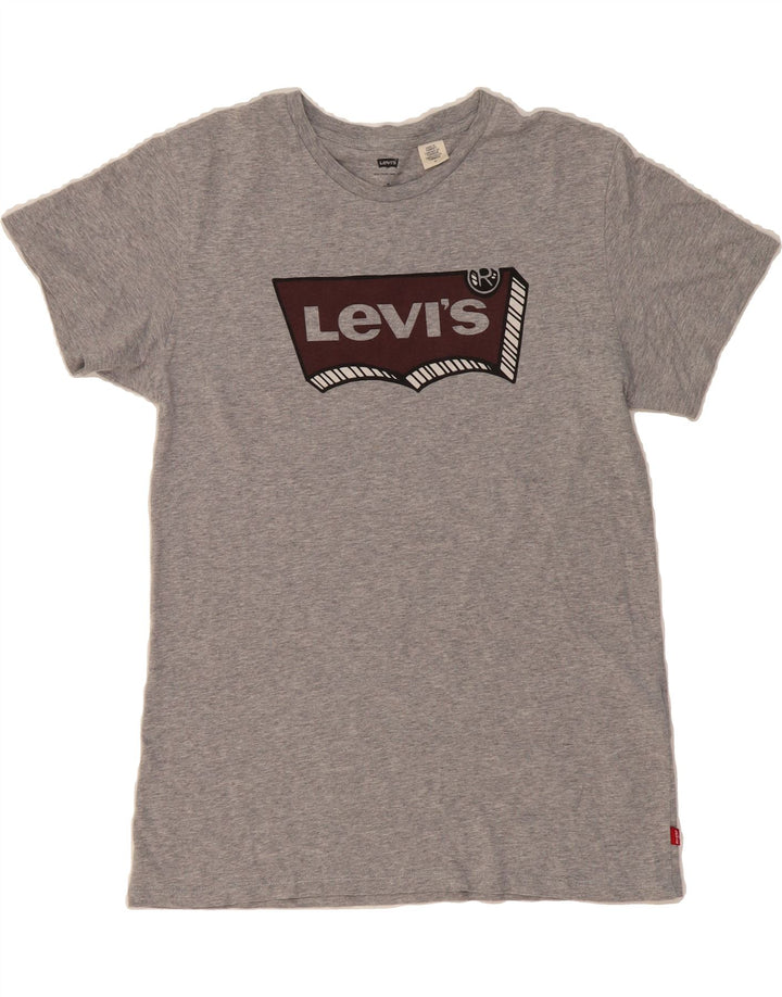 LEVI'S Mens Graphic T-Shirt Top Medium Grey Cotton Vintage Levi's and Second-Hand Levi's from Messina Hembry 