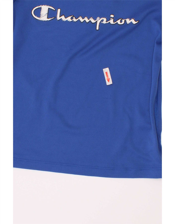 Chłopięcy T-shirt z grafiką Champion, 3-4 lata, 2XS, niebieski poliester