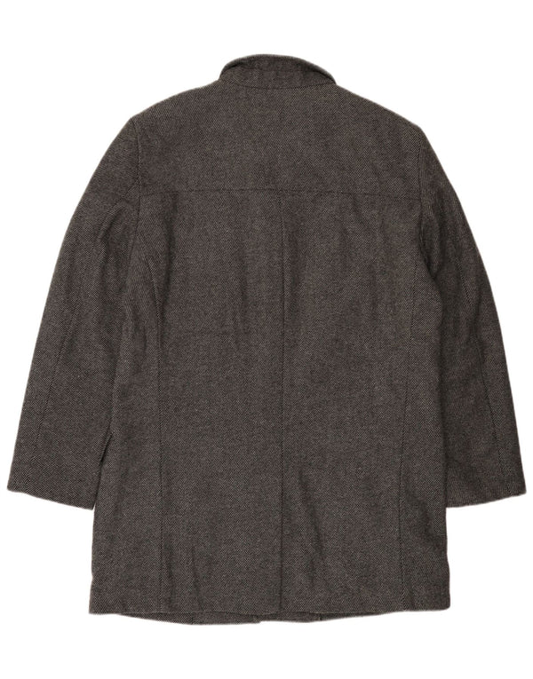 Płaszcz męski Bruno Banani UK 44 2XL Szara wełna w prążki