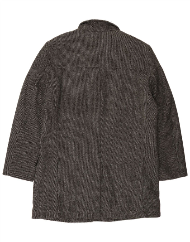 Płaszcz męski Bruno Banani UK 44 2XL Szara wełna w prążki