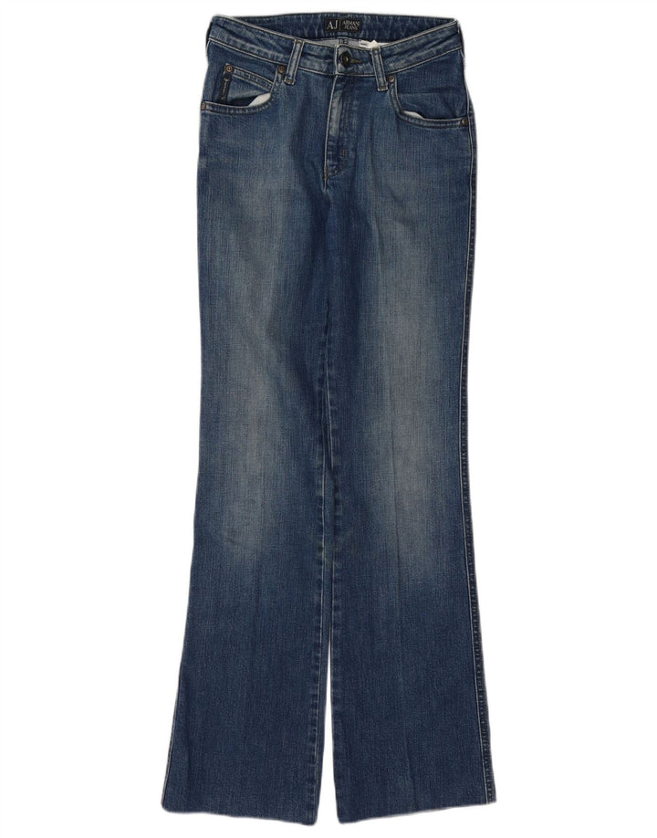 Damskie jeansy Bootcut ARMANI W25 L29 Niebieskie bawełniane