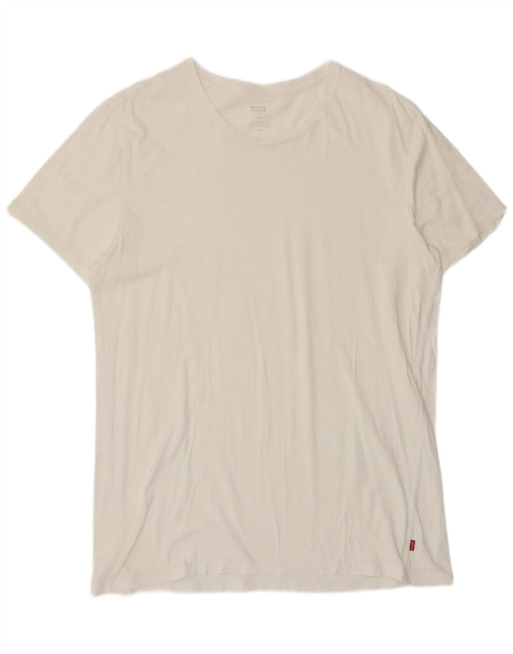 Męski wąski T-shirt Levi's, duży, biały