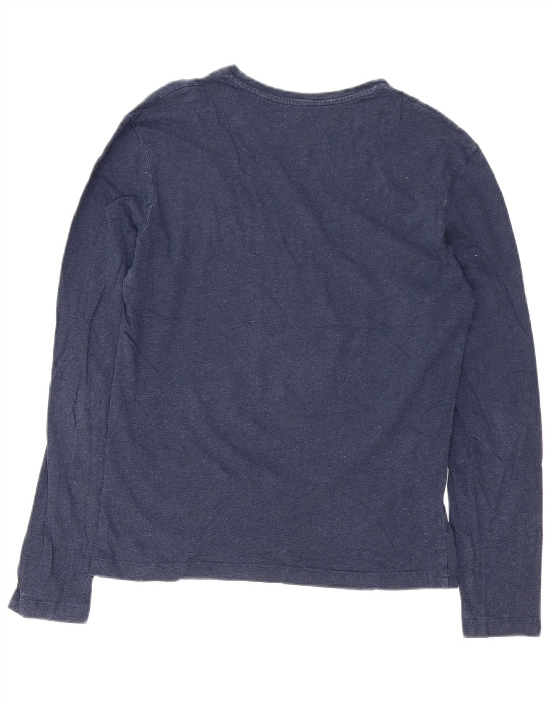 CALVIN KLEIN Męski top z grafiką z długim rękawem, mały, granatowy, bawełniany