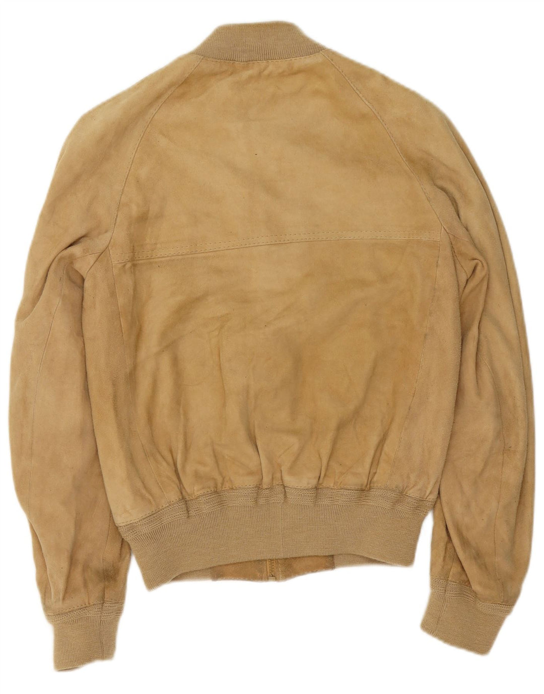 Vintage męska zamszowa kurtka bomber IT 48 średniej beżowej skóry