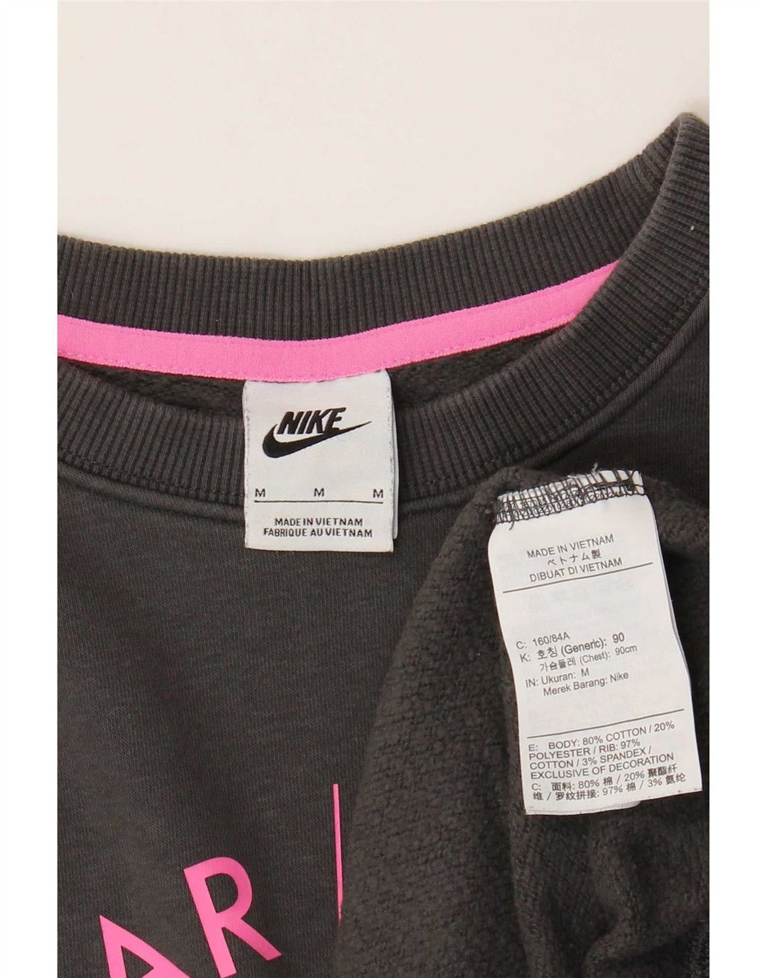 Damska bluza dresowa Nike Graphic Oversize UK 14, średnia szara bawełna