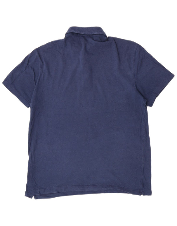 Męska koszulka polo Massimo Dutti, duża, niebieska, bawełniana
