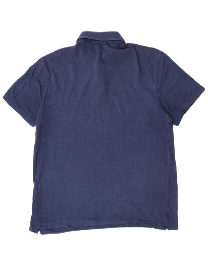 Męska koszulka polo Massimo Dutti, duża, niebieska, bawełniana