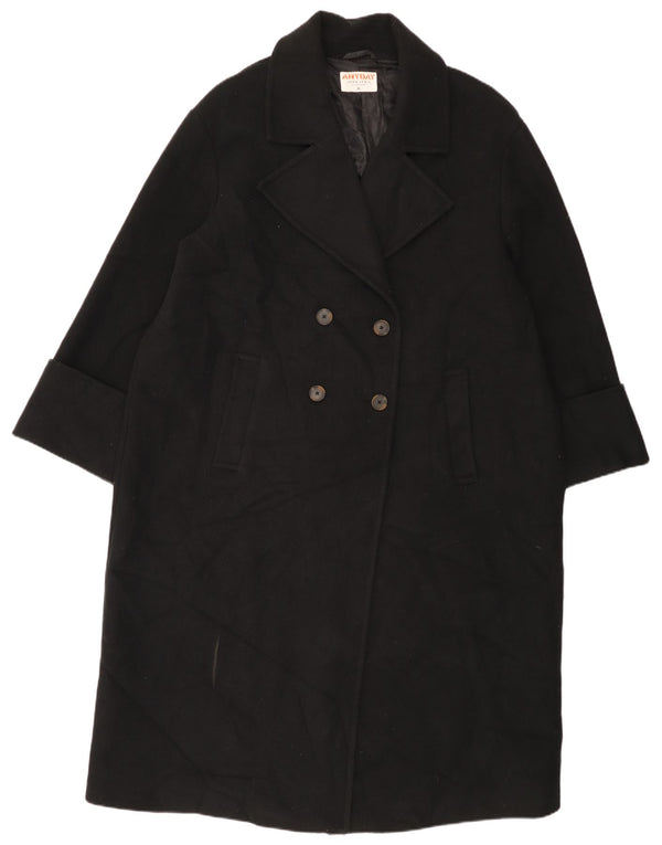 Damski płaszcz oversize z podwójnymi piersiami John Lewis UK 18 XL, czarny poliester