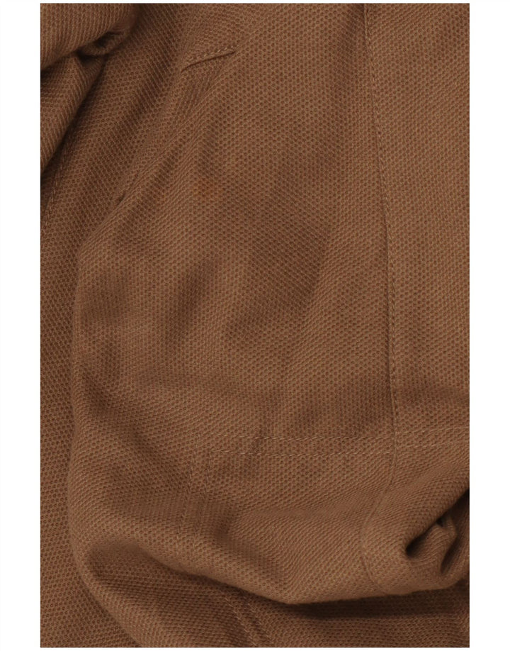 MASSIMO DUTTI Męska marynarka zapinana na 3 guziki UK 40, duża, brązowa, bawełniana