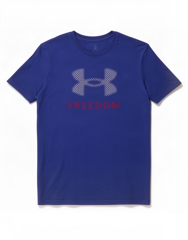 Under Armour Mens Graphic T-Shirt Top Small Blue Cotton
