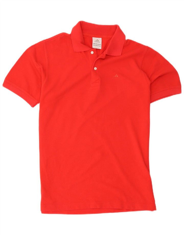 Męska koszulka polo Adidas, średnia czerwona, bawełniana