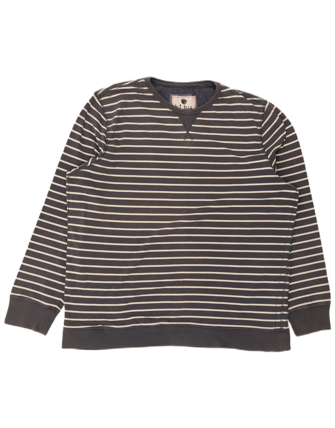 Męski sweter Fat Face 2XL Szary, bawełniany w paski