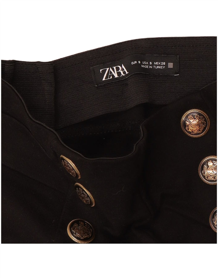 Spodnie damskie Zara Slim Casual, małe, W26 L24, czarne